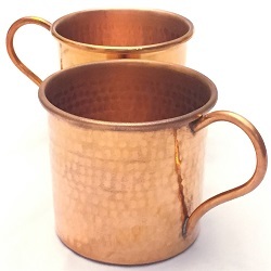 HAMMERED COPPER MUG SET OF 2