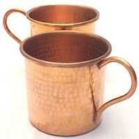 Hammered Copper Mug Set Of 2