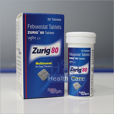 Zurig Febuxostat 80Mg Tablets Organic Medicine