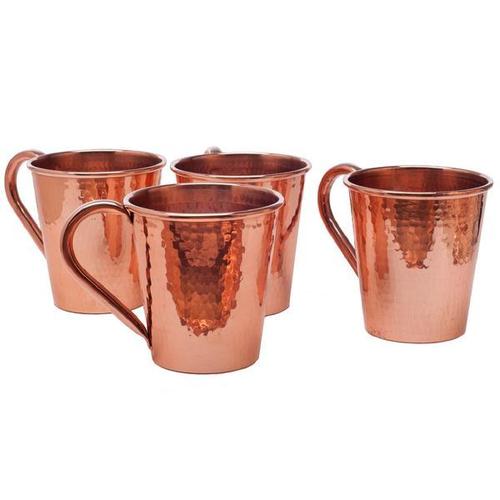 Solid Copper Mug with Copper Handle