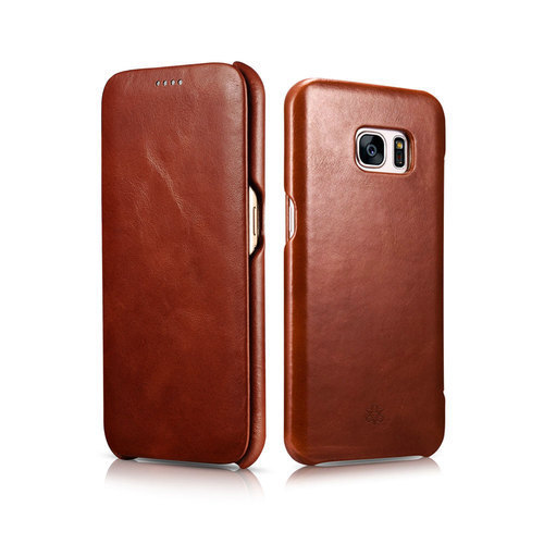 Brown Mobile Leather Flip Cover
