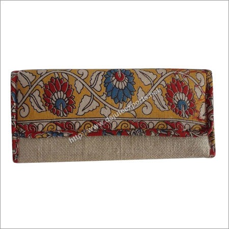 Printed Jute Ladies Clutch Bag