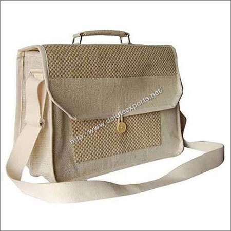 Lighweight Jute Canvas Laptop Bag