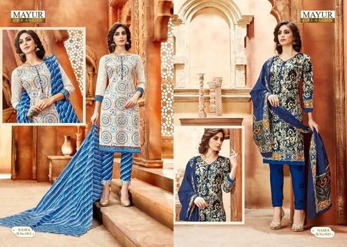 PRINTED UNSTITCHED DRESS MATERIALS