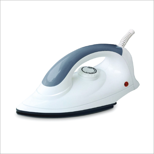 Electric Dry Iron - Aluminum Material, 9m Cord Length, Classic White Color | Shockproof, Heat Adjustable Regulator, Non-Stick Soleplate