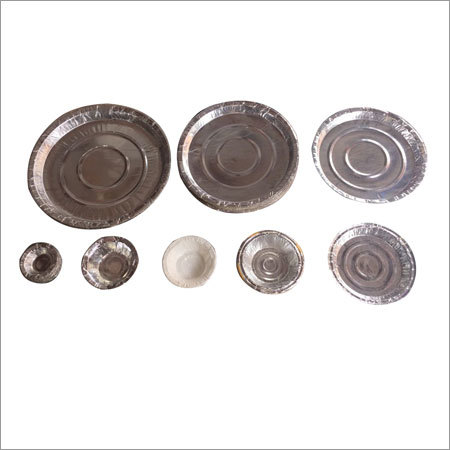 Silver Paper Plates Set
