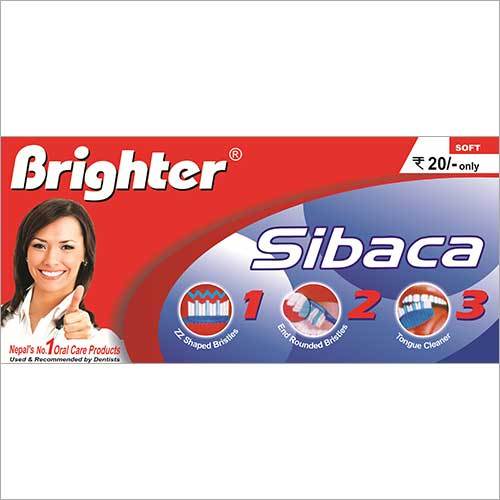 Sibaca Toothbrush - Dense Crisscross Bristles, Flexible Neck & Easy-to-Grip Handle | Non-Abrasive Design, Built-In Tongue Cleaner, Gum Massager