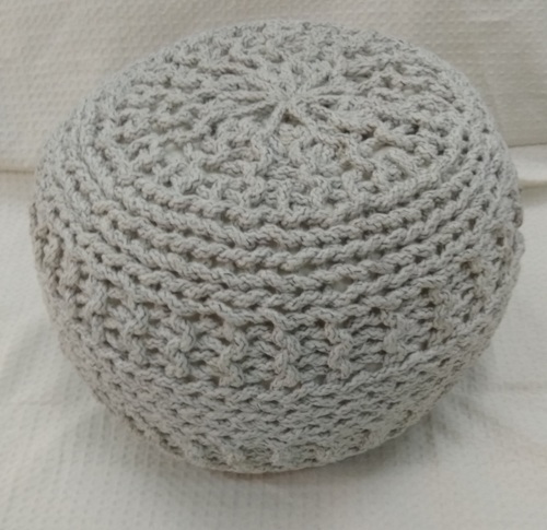 knitted pouffe