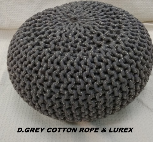 Knitted Cotton Pouffe