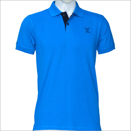 Blue Mens Plain T Shirt