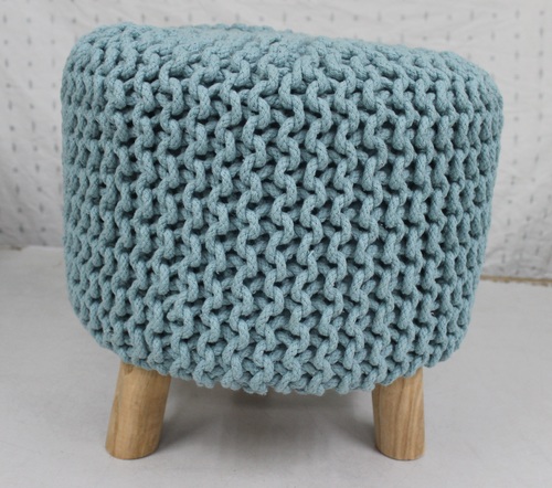 Knitted Pouffe Footstool