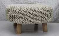 Knitted Flat Footstool