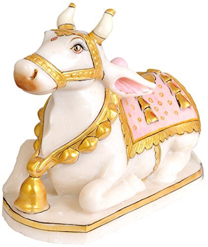 Marble Nandi Statue