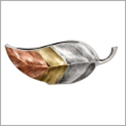 Large Tri-Tone Leaf Vase Height: 10 Inch (In)