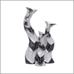 Leaf Metal Vase Height: 10 Inch (In)