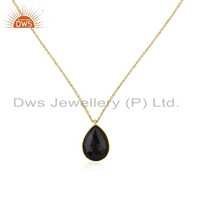 Yellow Gold Plated Silver Gemstone Pendant