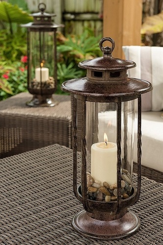 H Potter Small Decorative Hurricane Lantern Glass Candle Holder
