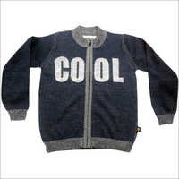 Cotton Kids Jacquard Zipper Cardigan
