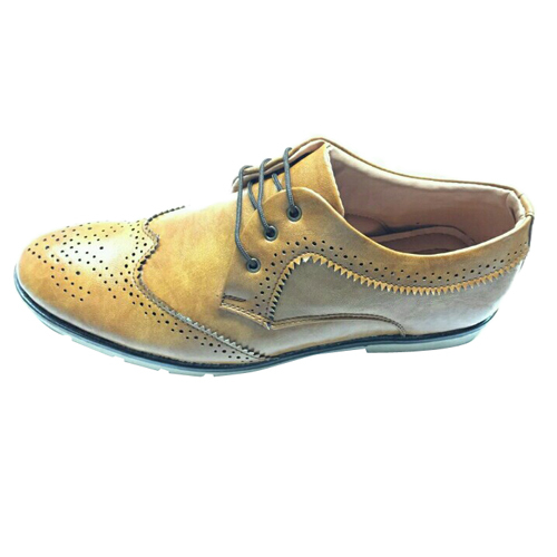 Yellow Artificial Leather Shoes