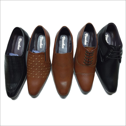 Men's Artificial Leather Shoes Set - PU Insole & Outsole Pointed Toe Style All Colors & Sizes Available | Anti-Skid Waterproof Premium Quality & Trendy Design for Professional Appearance