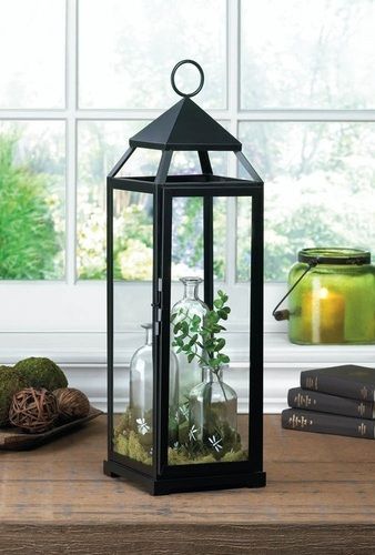 Extra Tall Black Contemporary Lantern