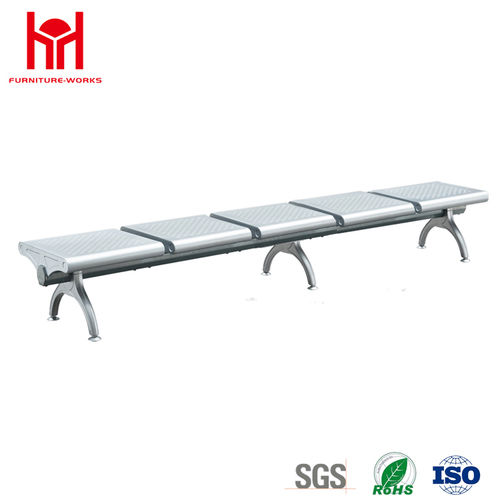 New Arrival 5 Seaters Steel Long Waiting Bench Chair