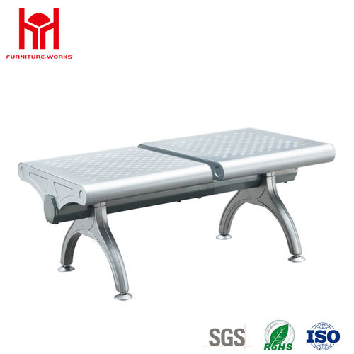 Top Quality 2 Seaters Steel Waiting Chair With 1.2mm Thickness Painted Of Armrest