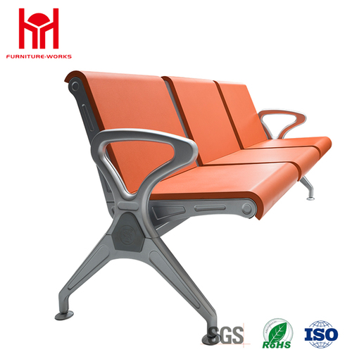 Lowest Price PU Leather Waiting Chair In1, 2, 3, 4, 5 4-Seater