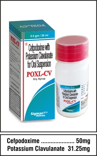 Cefpodoxime 50 mg.+Potassium Clavulanate  31.25 mg.