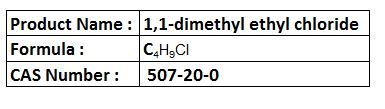 1,1-dimethyl ethyl chloride