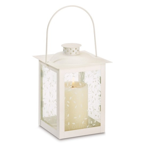 10 Wholesale Large Ivory Color Glass Lantern Wedding Centerpieces By OTTO INTERNATIONAL