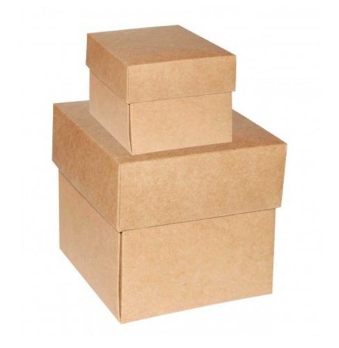 Square Brown Kraft Gift Box