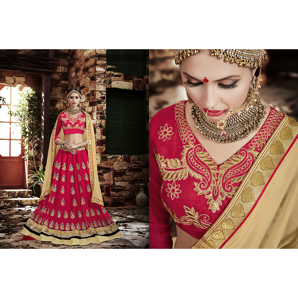 Ladies Embroidered Wedding Lehenga Choli
