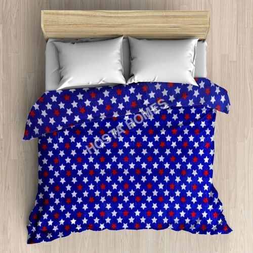 Double Bed Blanket With Star Blue & White Design Age Group: Children
