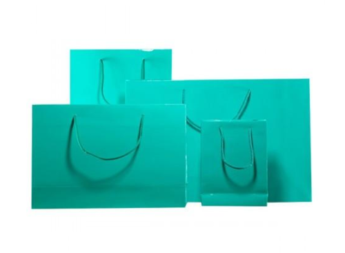 Aqua Green Gloss Laminated Carrier Bag