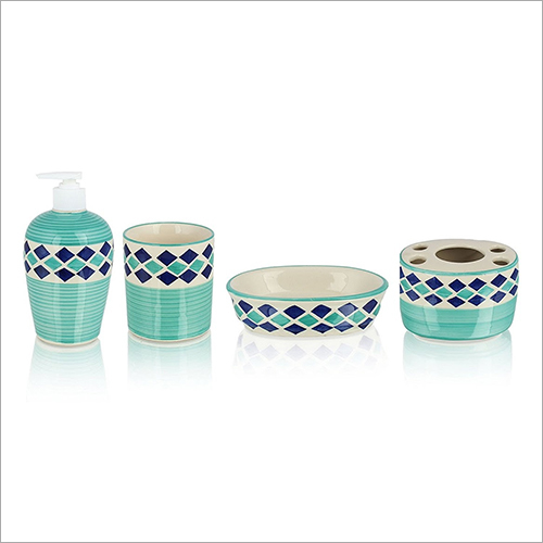 Ceramic Printed Bathroom Set