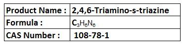 2,4,6-Triamino-s-triazine - White Crystalline Powder, CAS 108-78-1, Density 1.57 g/cmÂ³ | High Purity, Versatile, Easily Reactive