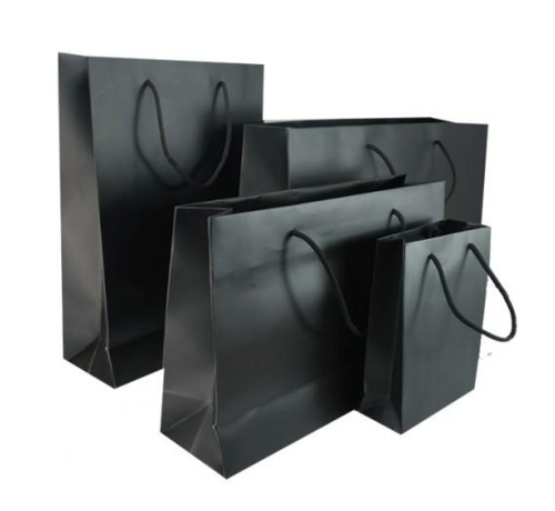 Black Matt Laminated Carrier Bag