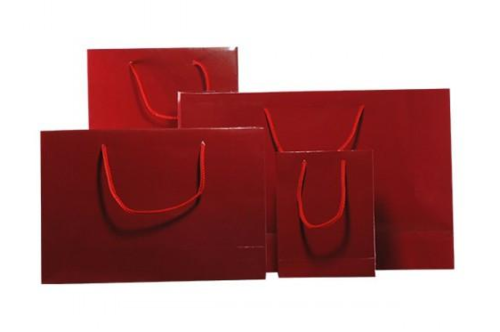 Burgundy Gloss Laminated Carrier Bag
