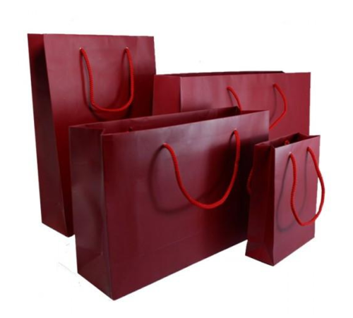 Burgundy Matt Laminated Carrier Bag