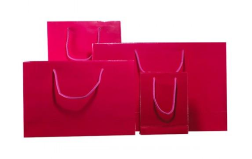 Pink Gloss Laminated Carrier Bag