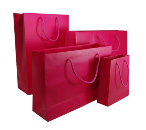Pink Matt Laminated Carrier Bag