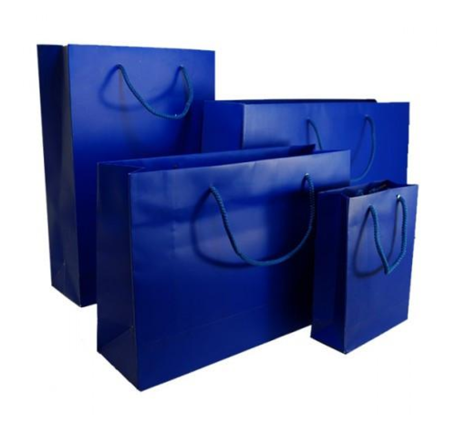 Indigo Blue Matt Laminated Carrier Bag