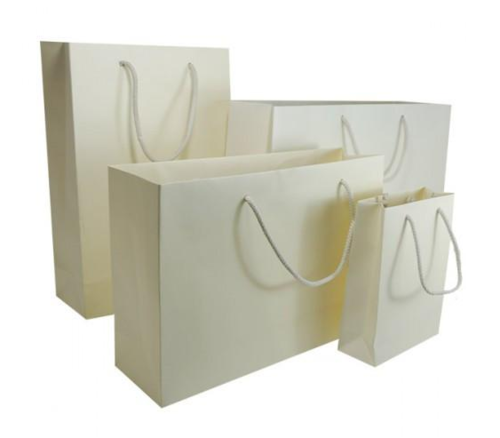 Ivory Matt Laminated Carrier Bag