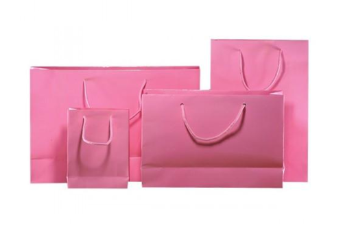Light Pink Gloss Laminated Carrier Bag