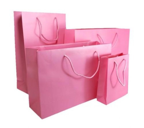 Light Pink Matt Laminated Carrier Bag