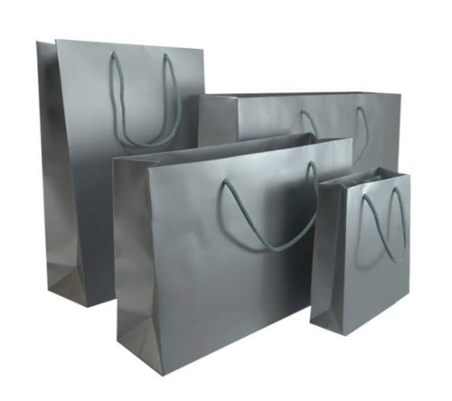 Silver Matt Laminated Carrier Bag