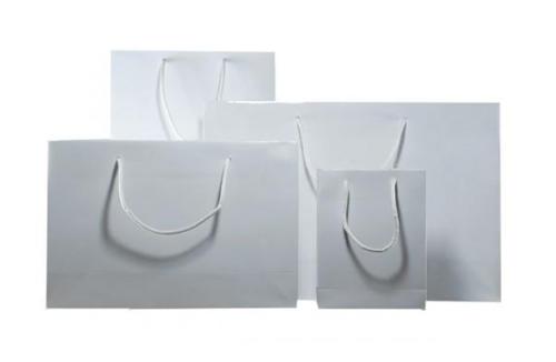 White Gloss Laminated Carrier Bag