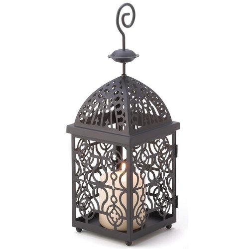 Gifts & Decor Moroccan Birdcage Iron Candle Holder Hanging Lantern By OTTO INTERNATIONAL