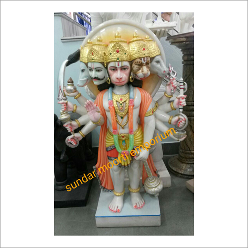 Marble Panchmukhi Hanuman Moorti Height: 2 Foot (Ft)